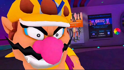 wario in vrchat gets mad for moking him