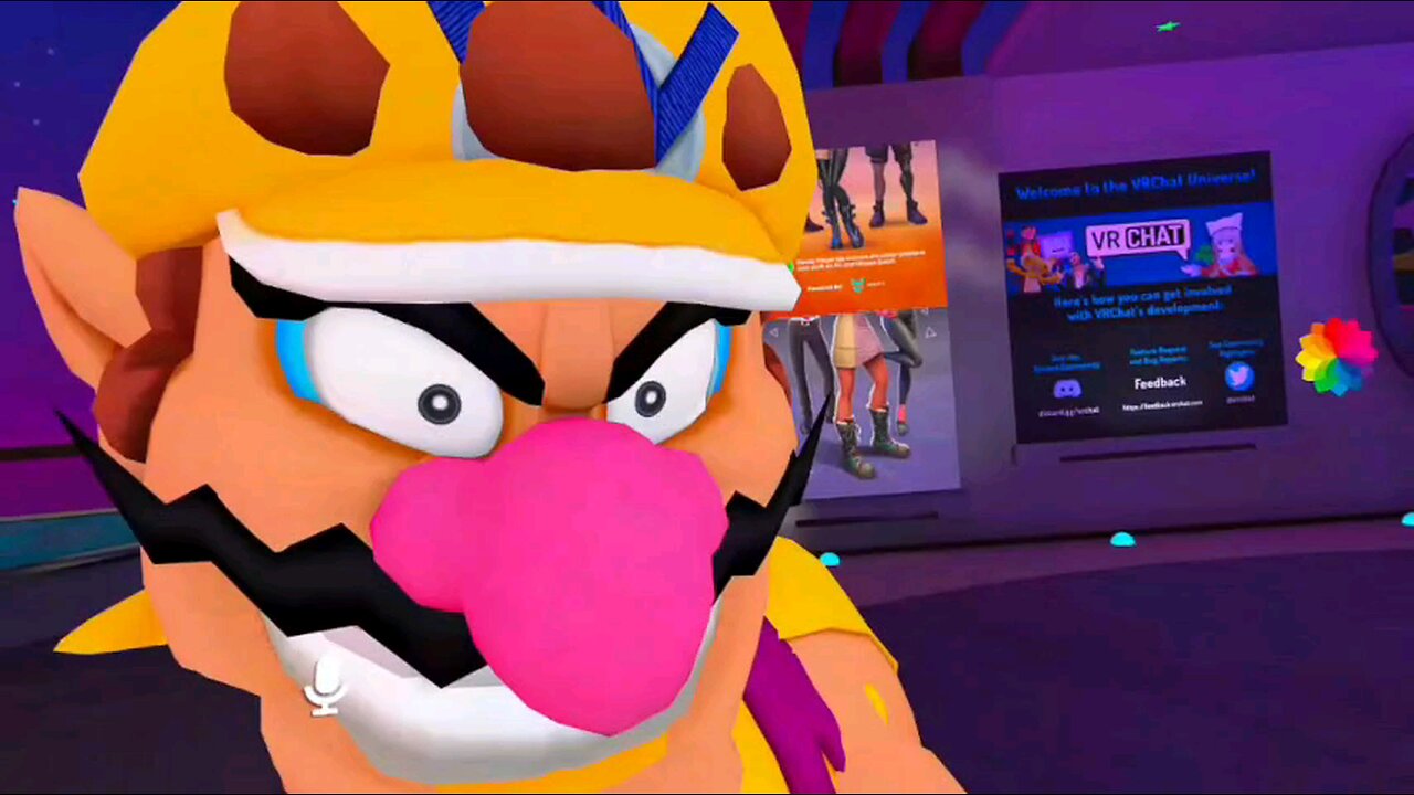 wario in vrchat gets mad for moking him