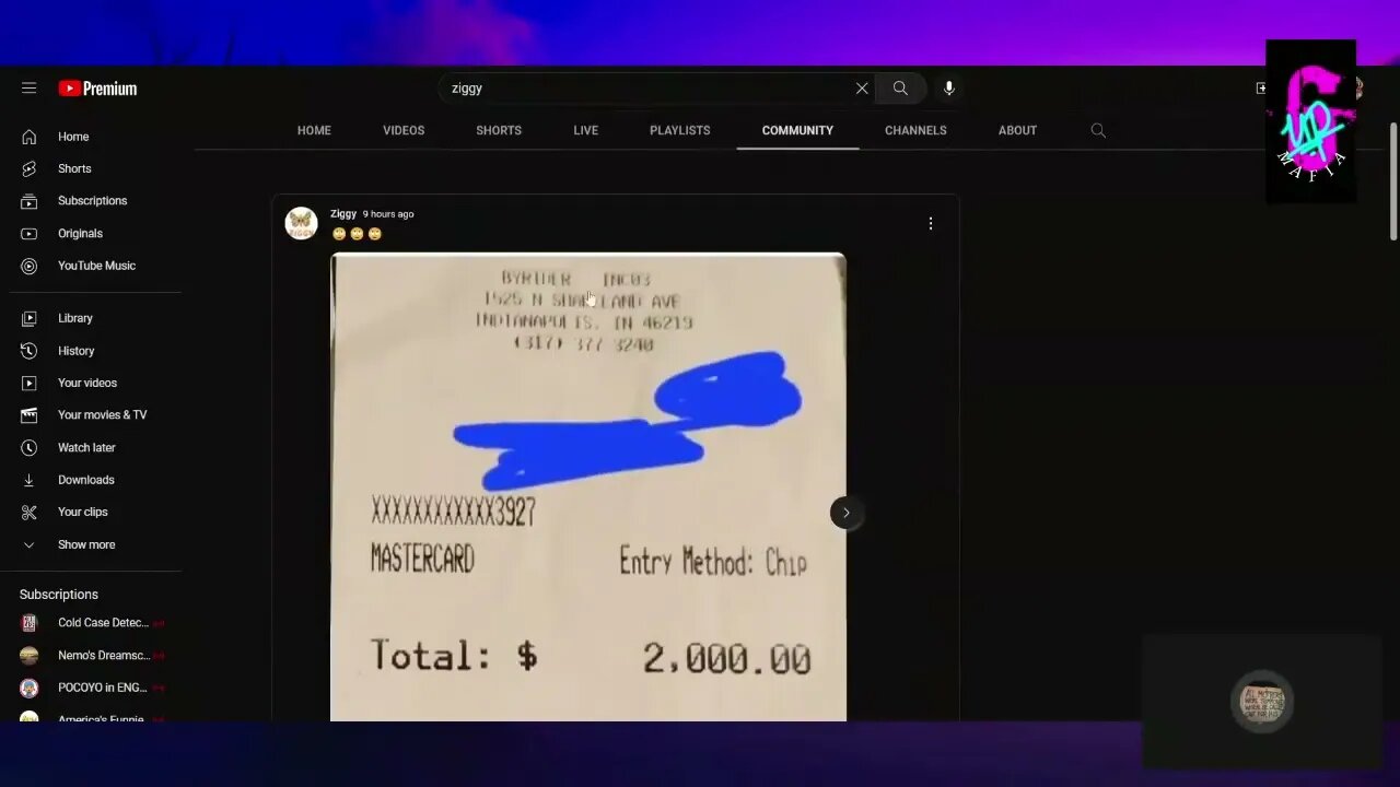 Correction and deflection. Correction concerning last night. Deflection and non-payment continue.