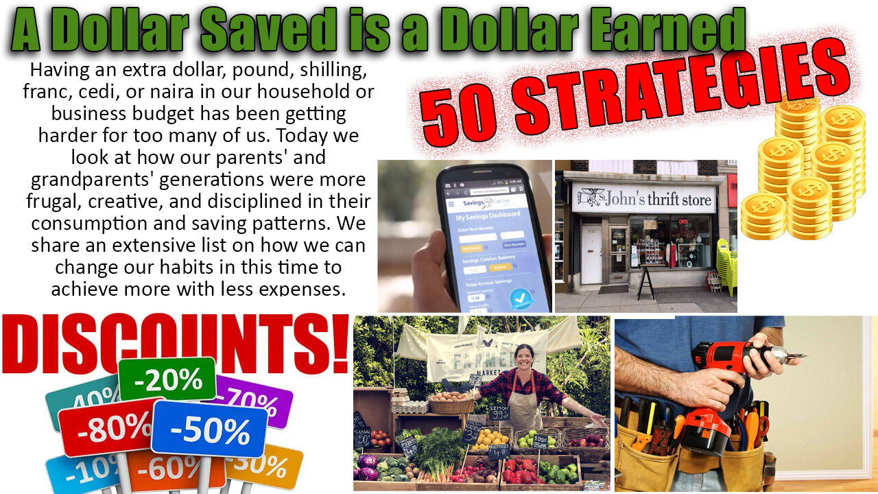 A Dollar Saved is a Dollar Earned 50 Strategies