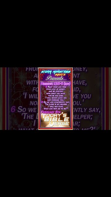 FEB 6, 2023 | STORM MINISTRIES | Daily Bible Verse | Hebrews 13:5-6 (ESV) | #shorts