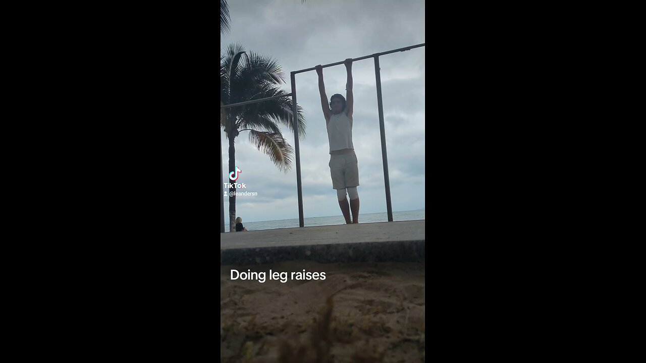 Doing leg raises