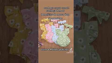 se inscreva e ative o 🔔 #moldegratis #bodydebebe #costuracriativa #enxovaldobebê #salopete #romper