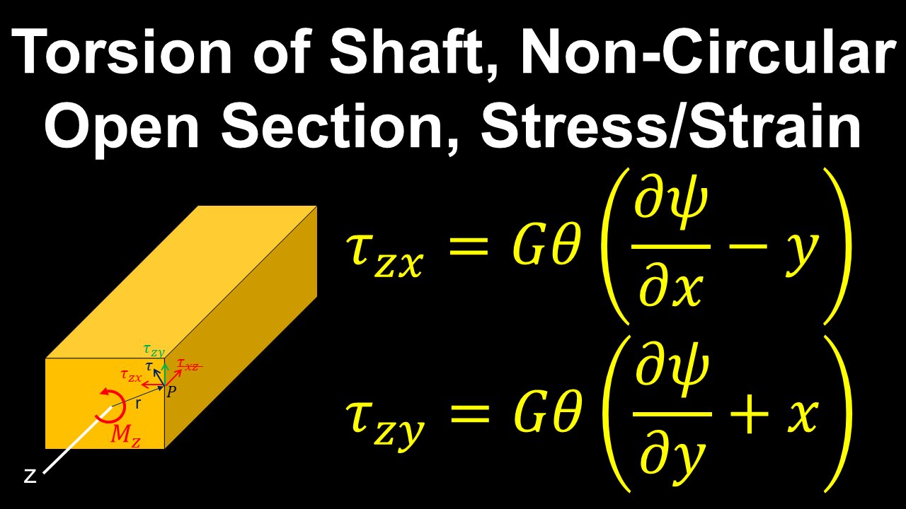 Torsion of a Non-Circular Shaft, Warping