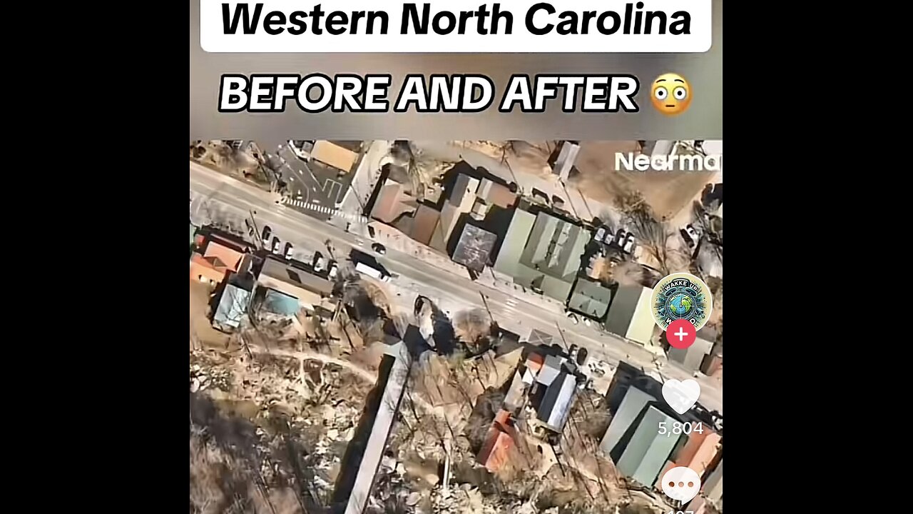 North Carolina Seen From Above 👆: Before & After HELENE Flooding.