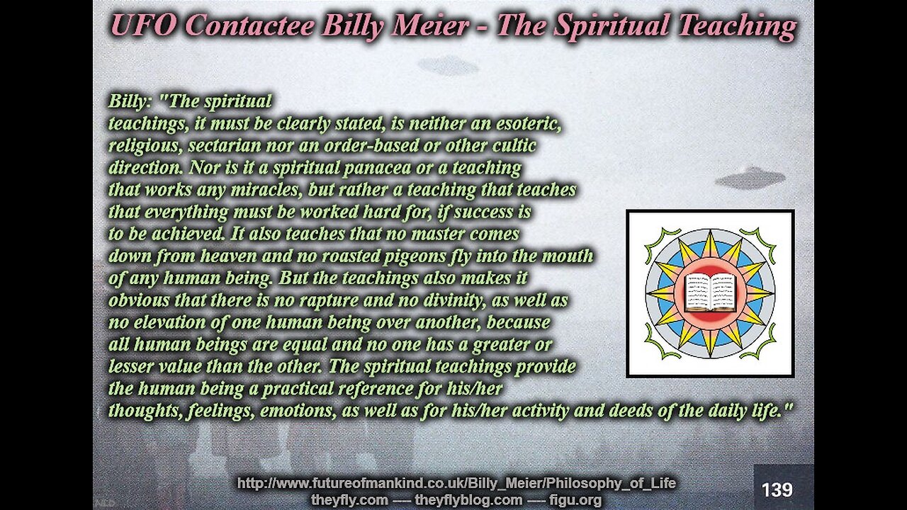 Billy Meier UFO Contact Reports - Spiritual Teaching