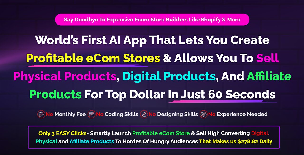 Store Buddy AI Demo: Launch a profitable eCom store and sell any type of product in just 60 seconds