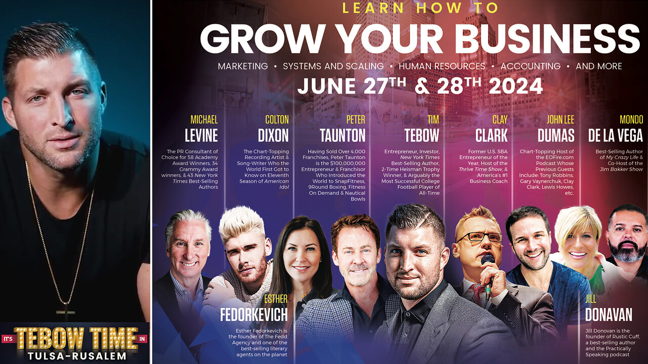 Tim Tebow | It's Tebow Time In Tulsa-Rulsalem!!! Join Tim Tebow At Clay Clark's 2-Day Interactive Business Workshop In Tulsa-Rusalem (June 27-28) | 36 Tickets Remain | Request Tickets Today At ThrivetimeShow.com