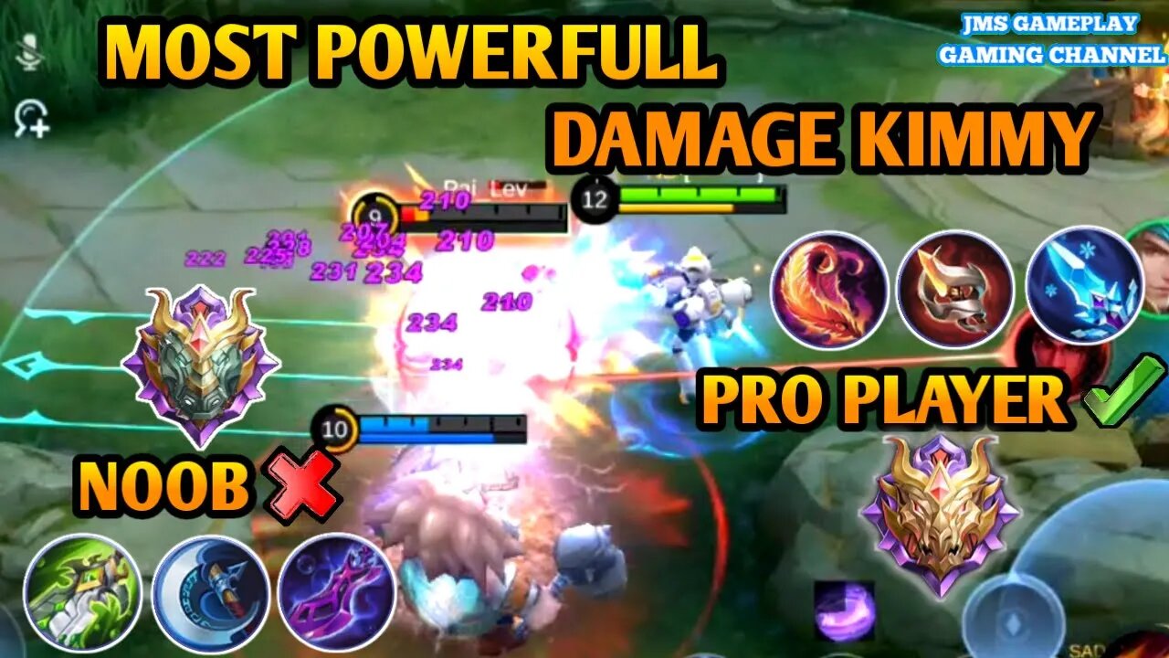 KIMMY POWERFULL DAMAGE BUILD IN META 2023 | MOBILE LEGENDS | JMS GAMEPLAY