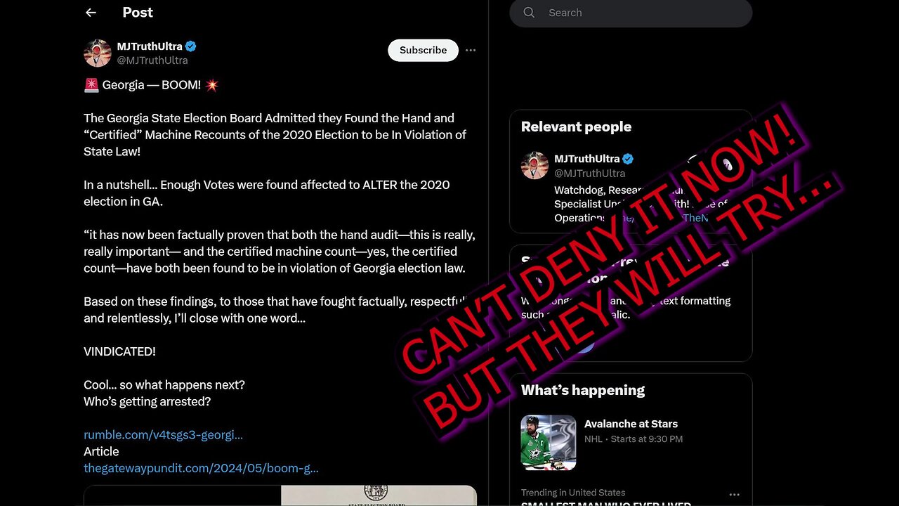 VINDICATED! The 2020 Election WAS Rigged!