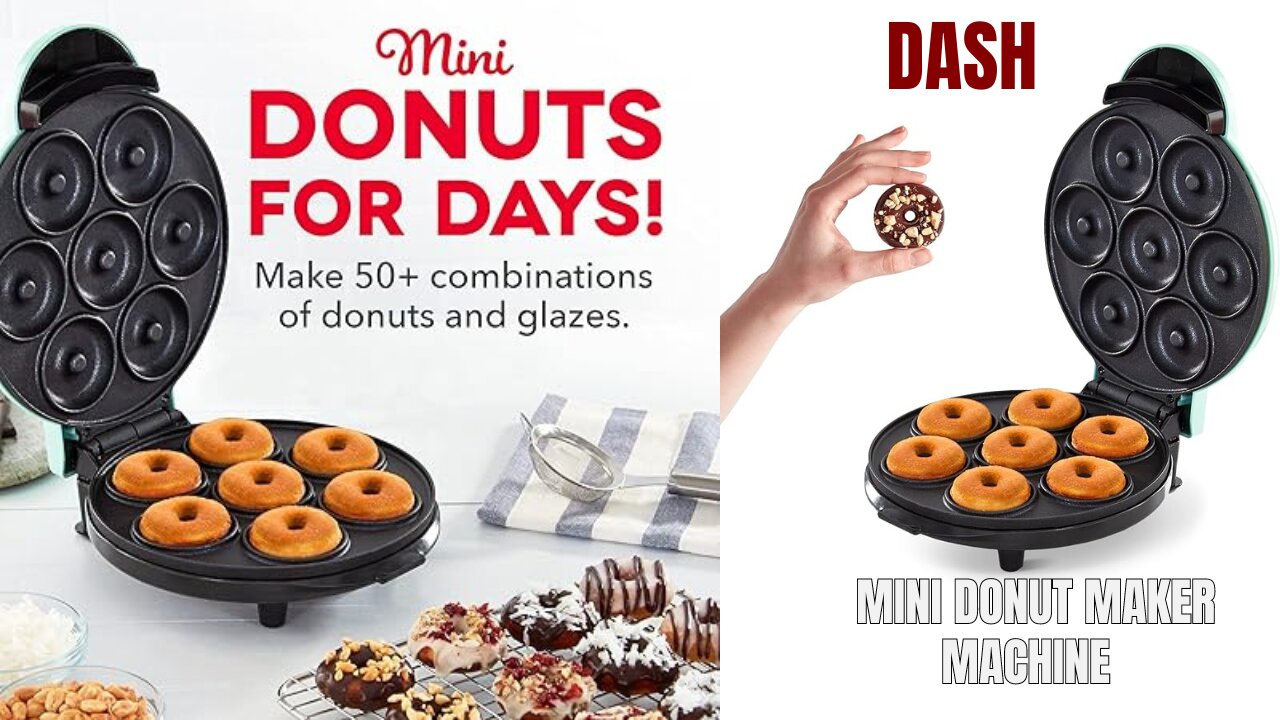 🍩 Create Perfect Donuts Anytime with the DASH Mini Donut Maker! 🎉 Kid-Friendly, Easy & Fun! 🌟