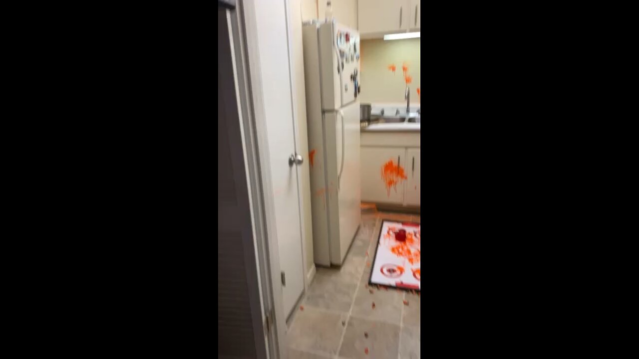 Paintball in the kitchen