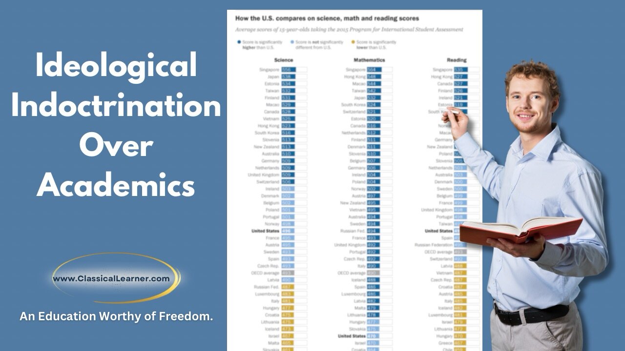 How has prioritizing ideological indoctrination over academics worked out for the US?