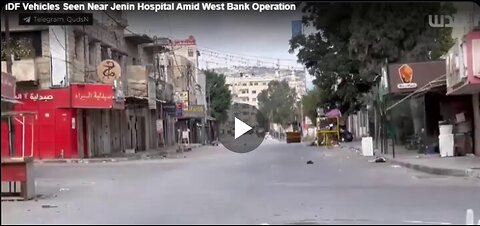 IDF vehicles were spotted near a hospital in Jenin during a major counterterrorism operation...