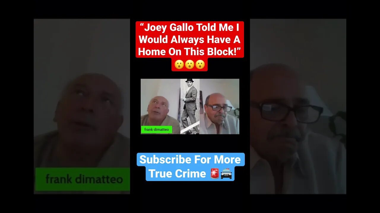 “Joey Gallo Told Me I Would Always Have A Home On This Block!” 😮😮😮 - Frank DiMatteo #mafia