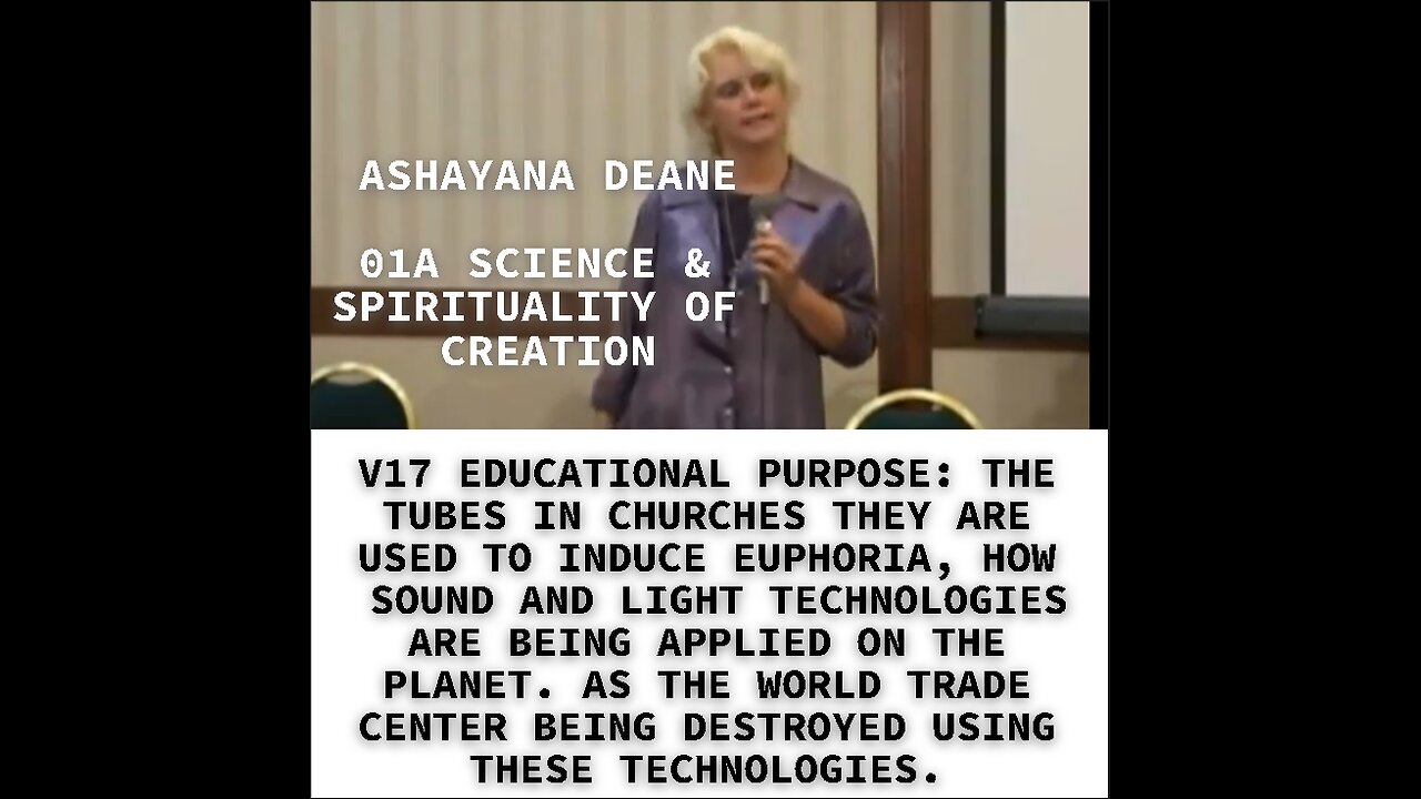 V17 EDUCATIONAL PURPOSE: THE TUBES IN CHURCHES THEY ARE USED TO INDUCE EUPHORIA, HOW SOUND AND LIGHT