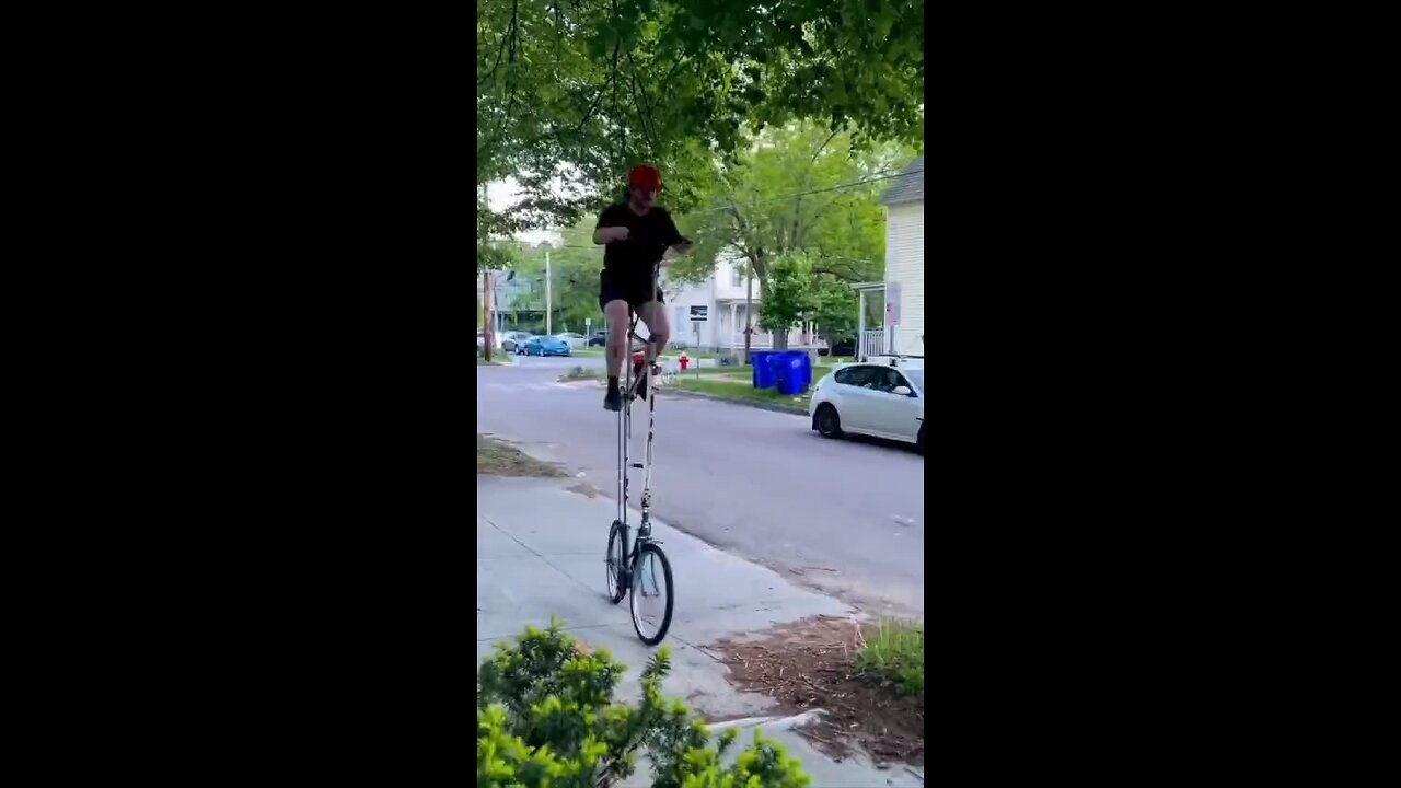bicycle stunt funny reaction video....