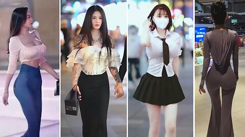 Chinese girls street fashion tiktok #chinesefashion #mejoresstreetfashion