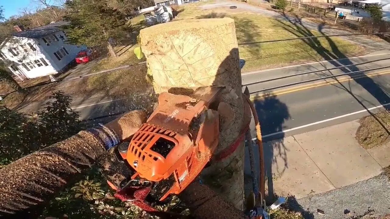 Top Down Dead Ash over Power lines and Highway