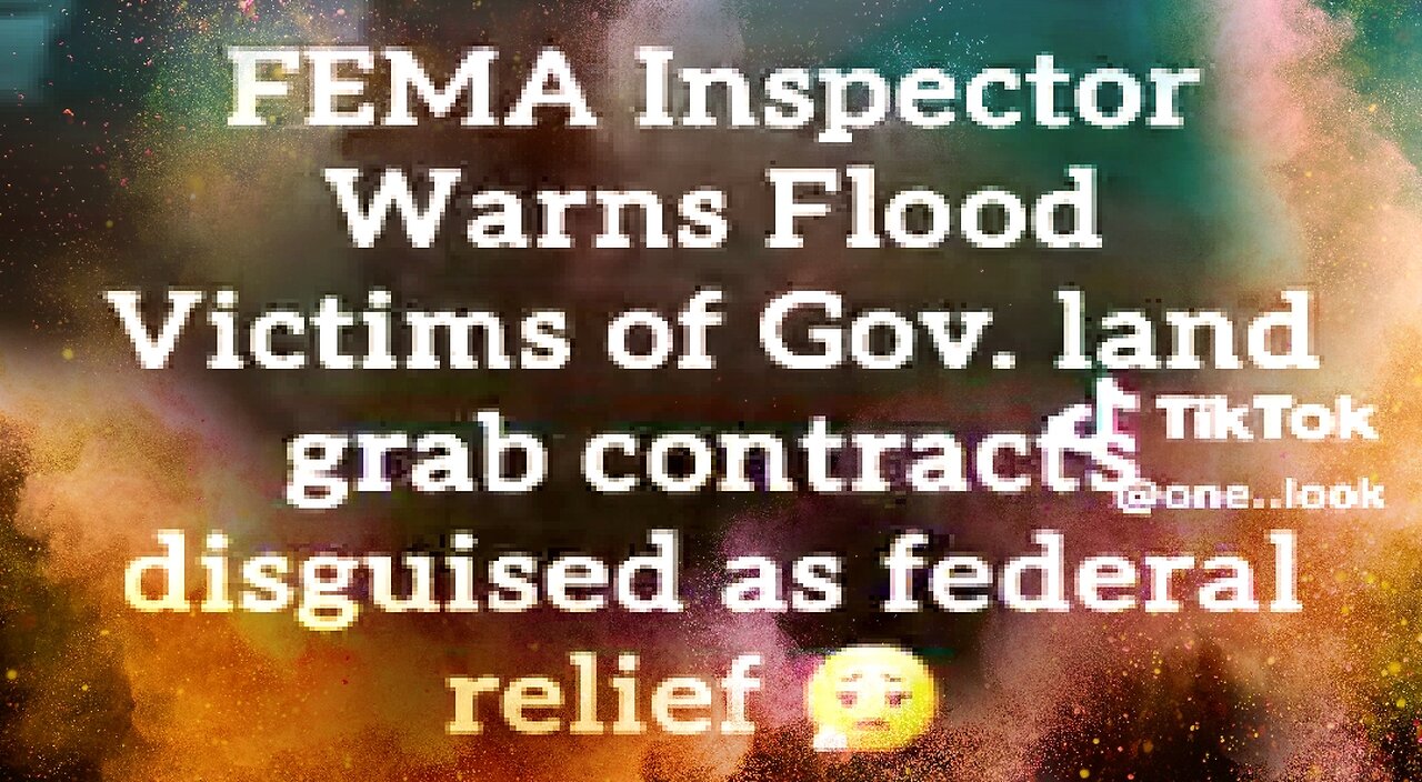 DISASTER VICTIMS HAVE TO SIGN CONTRACT TO GET RELIEF AID? 🔥