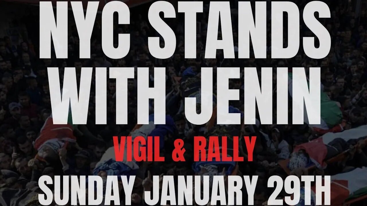 NYC Stands with Jenin Rally 1/29/23