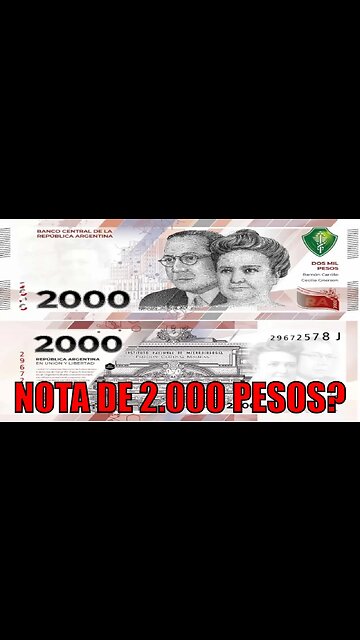 URGENTE! Argentina lança nota de 2.000 pesos em meio à inflação de quase 100%