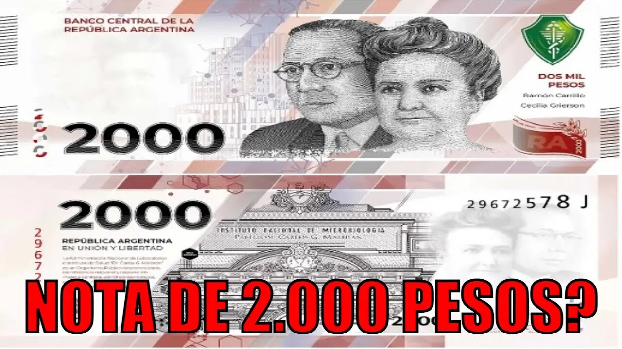 URGENTE! Argentina lança nota de 2.000 pesos em meio à inflação de quase 100%