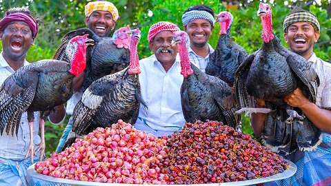 TURKEY FRY | Vaan Kozhi Varuval | Traditional Village Style Turkey Fry Recipe | Vaan Kozhi Uppu Kari