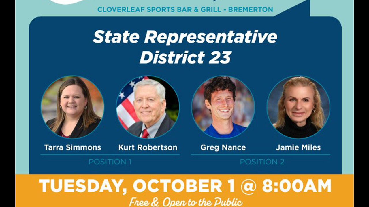 The Greater Kitsap Chamber presents the 23rd. LD. Rep. Candidates