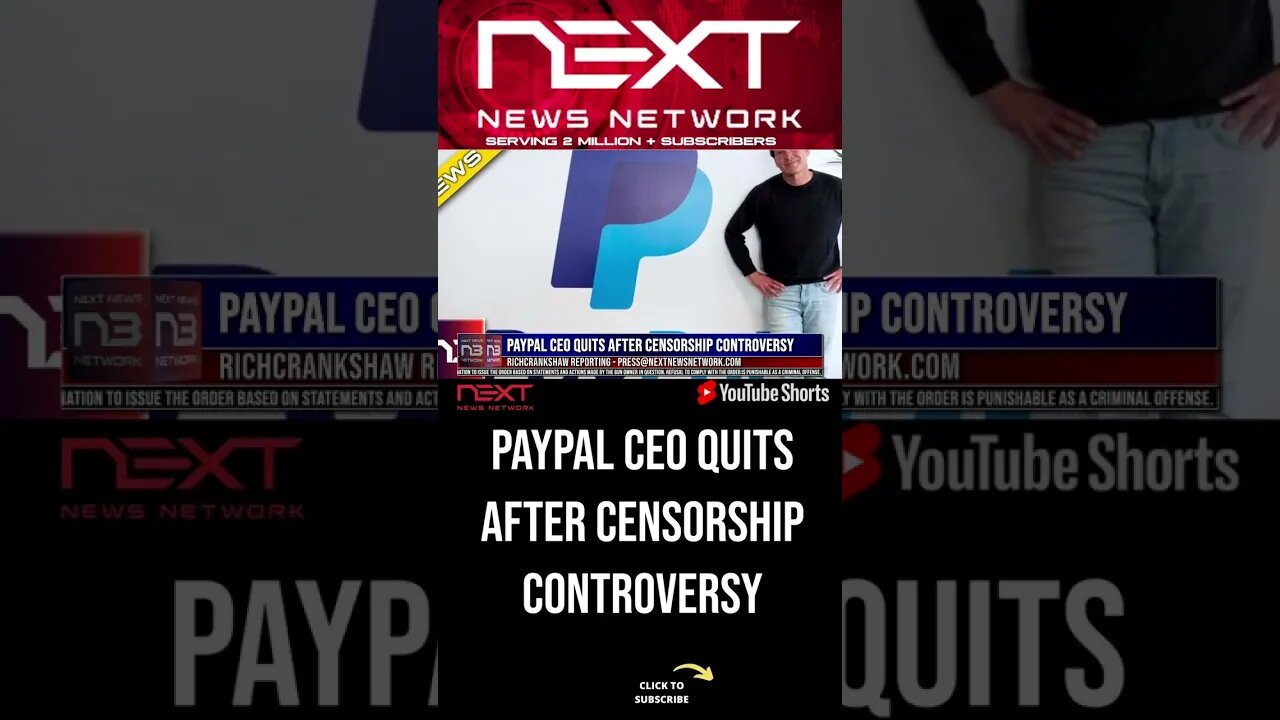 PayPal CEO Quits After Censorship Controversy #shorts