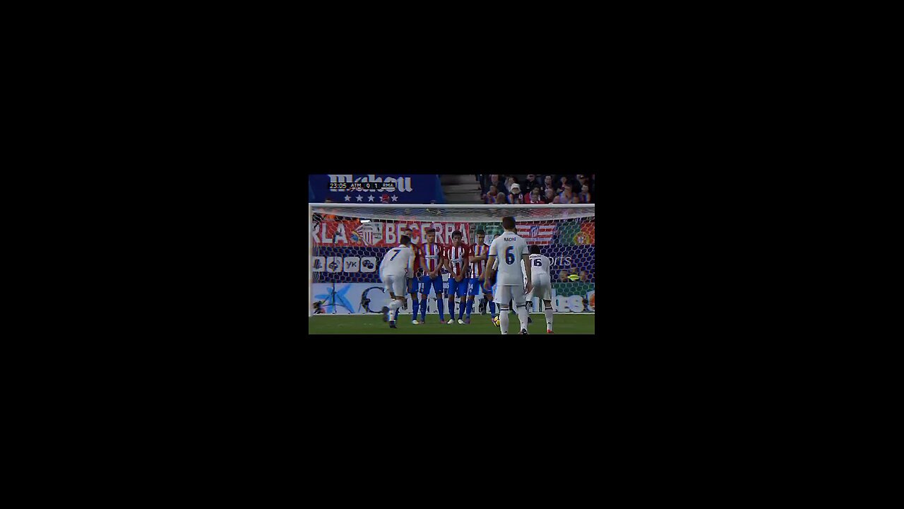 Cristiano Ronaldo's free kick goal against atletico Madridin the champions League