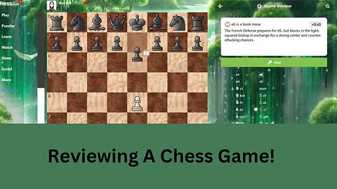 Reviewing One Of Your Chess Games!