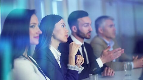 the business people discussing at the table in the office SBV 337771445 HD