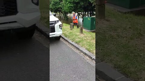 Flooding in Tamaki Drive Auckland.