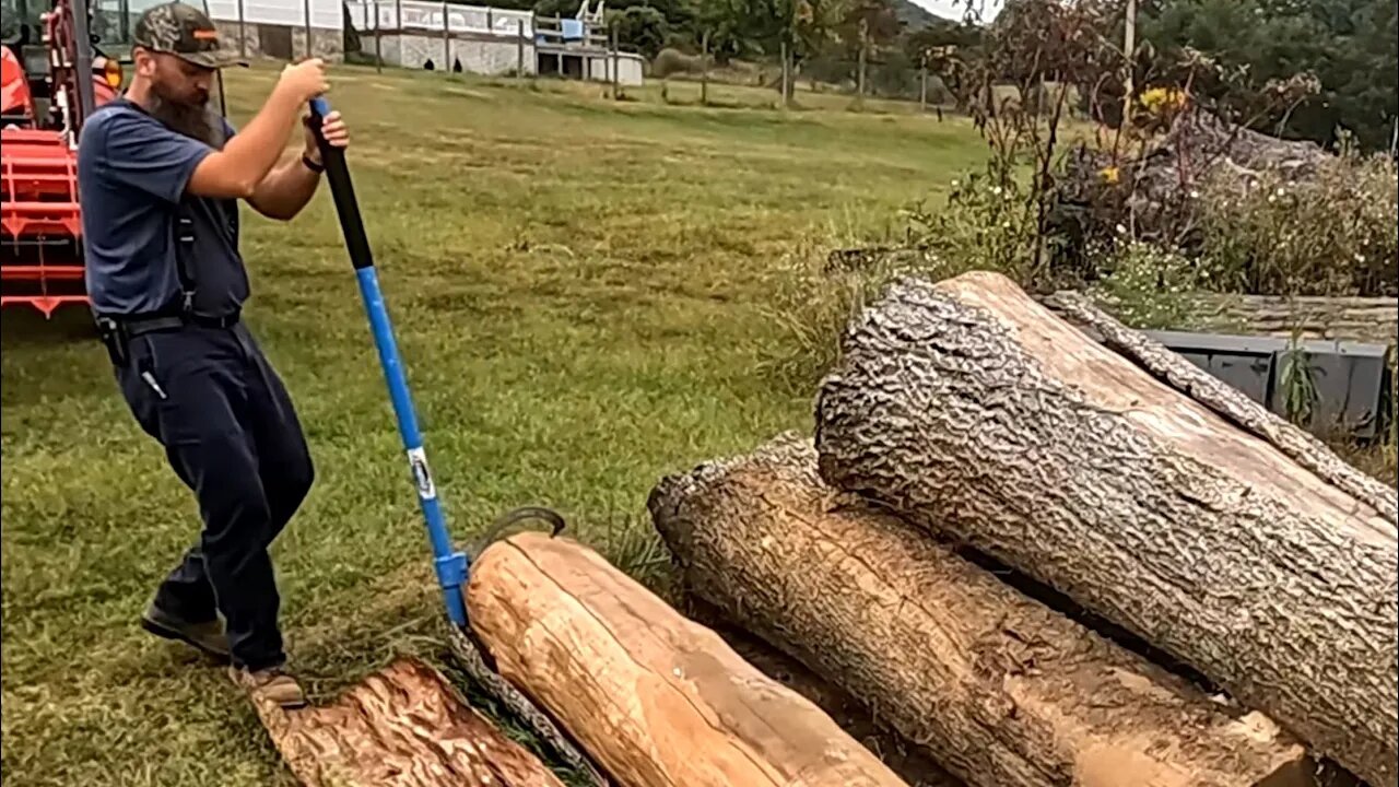 A Log That Would Make The Pioneers Proud, Saw-Milling Tennessee Hickory