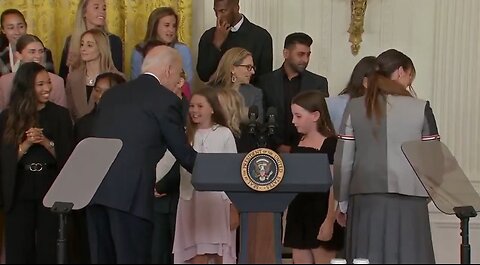 Biden Invites Young Girls On Stage After His Staff Told Him Not To
