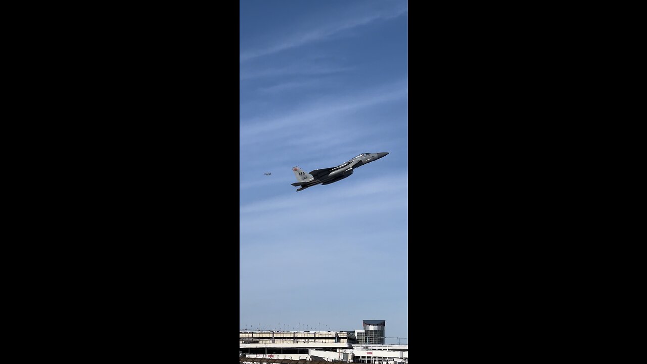 F-15E’s make low pass at PWM international airport.