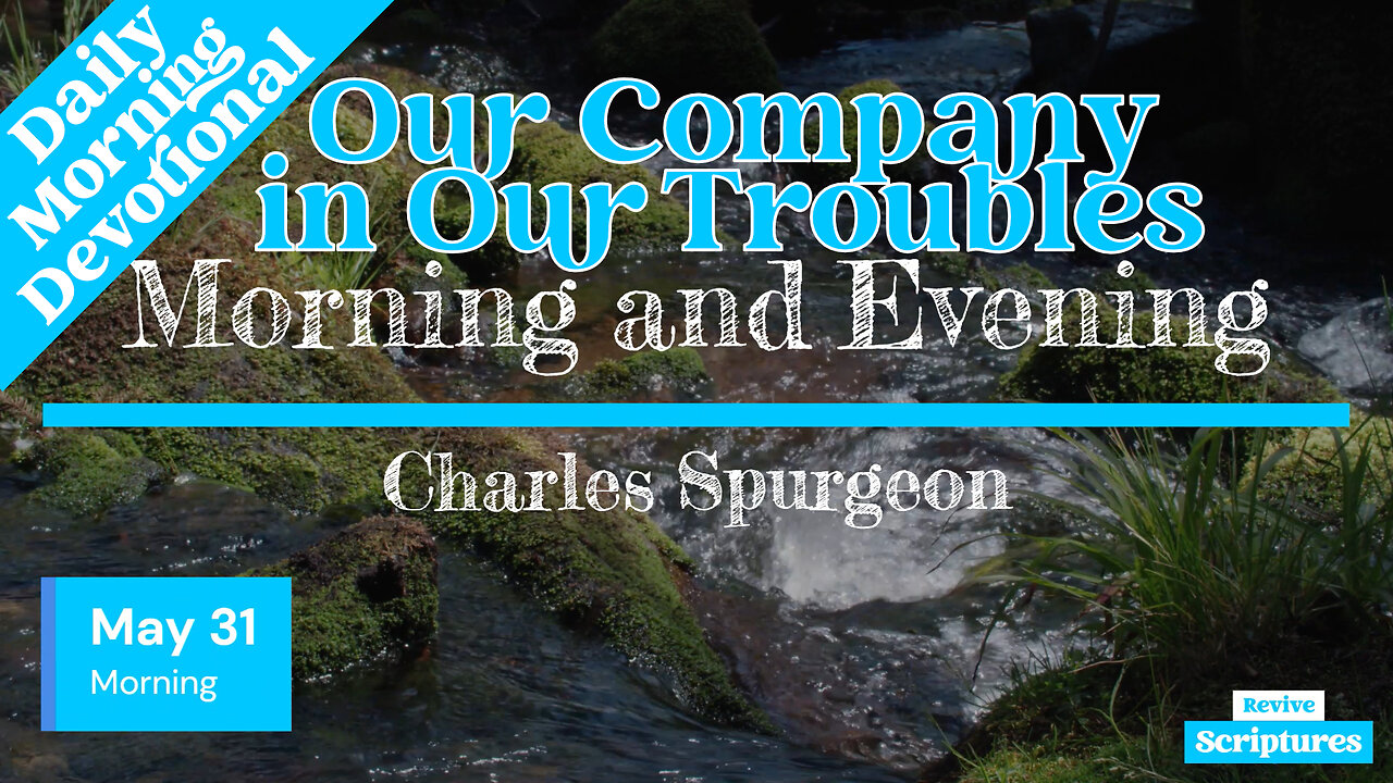 May 31 Morning Devotional | Our Company in Our Troubles | Morning and Evening by Charles Spurgeon