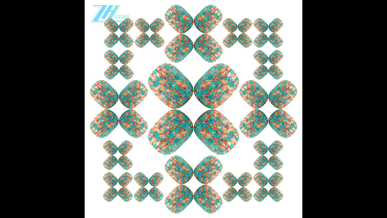 Natural turquoise and spiny oyster block size 39*52*9mm 20240506-07-08