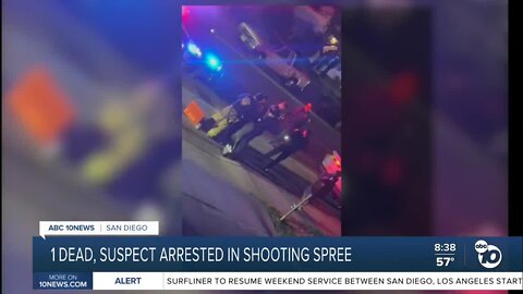 Suspect arrested in shooting spree that killed 1 man, injured 3 others in San Diego