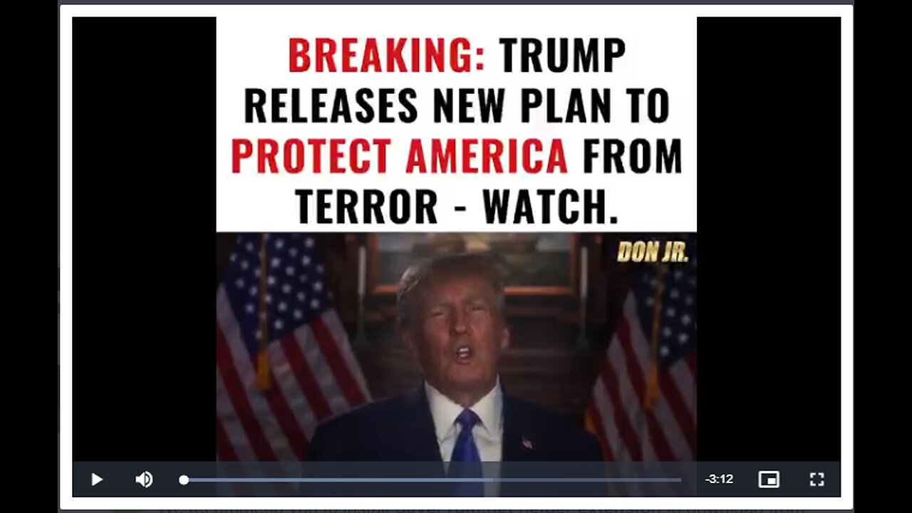 THE ONGOING SPIRITUAL WAR : BREAKING TRUMP RELEASES NEW PLAN TO PROTECT AMERICA FROM TERROR AS WHAT