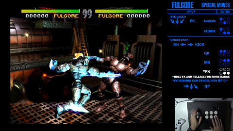 KILLER INSTINCT (1994) : FULGORE TUTORIAL (Move List)