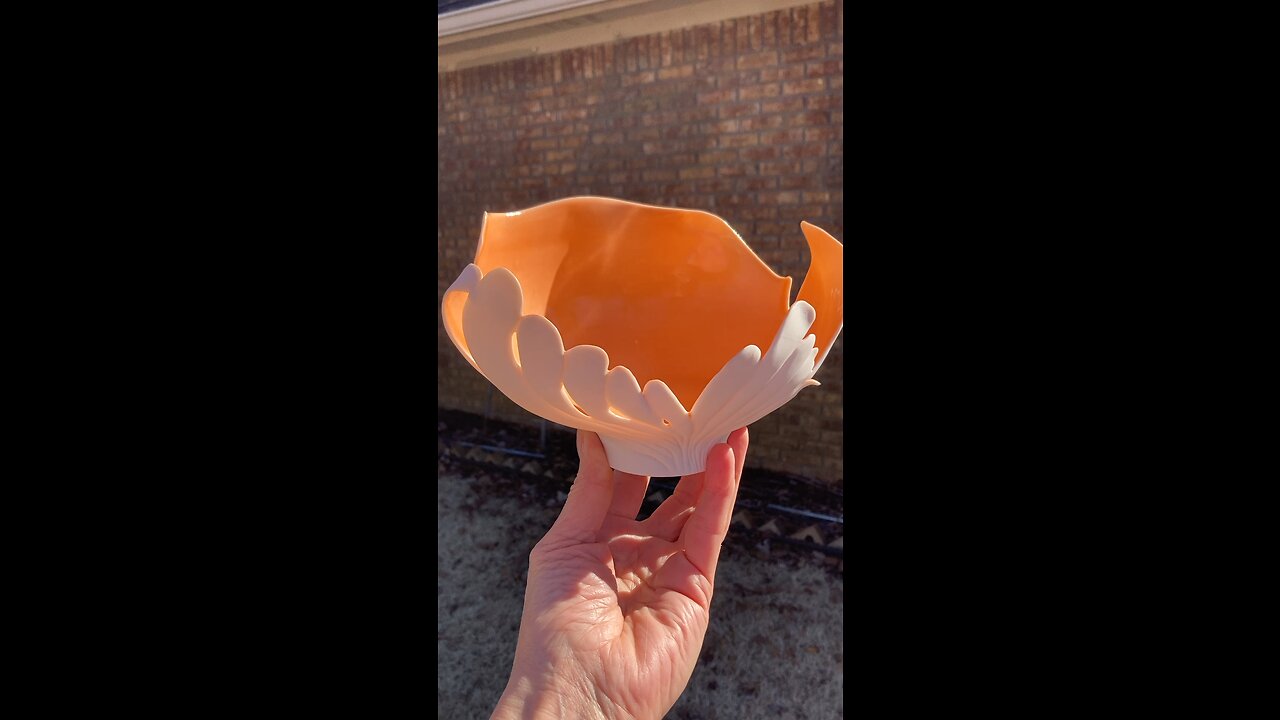 Ripening of the season sculpted porcelain bowl