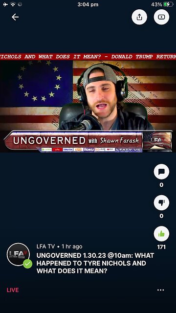 Tyre Nichols : LFA Tv: Shawn Farash 30/01/2023