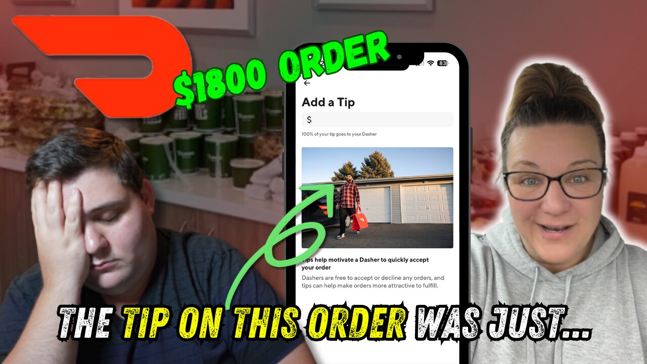 Doordash Driver EXPOSED $1800 Catering Order Tip!! Was it Worth it?! - UberEats Grubhub