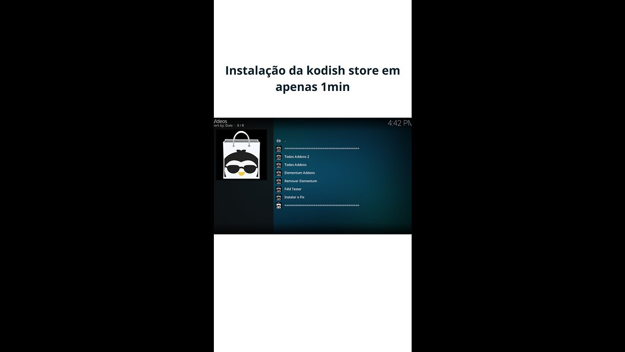 Instalando a Kodish Store em 1 Min