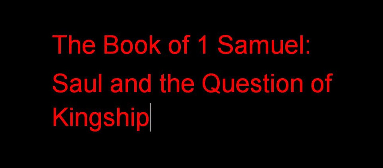 1 Samuel and the Question of Kinship