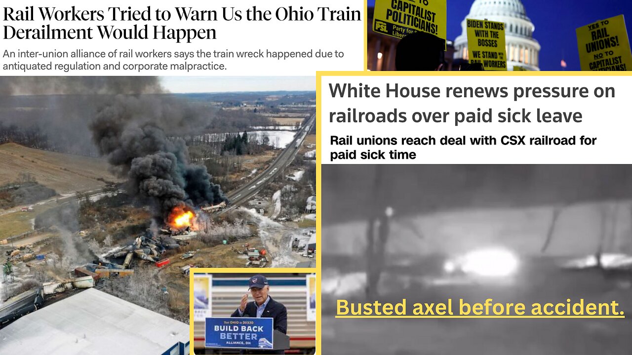 Biden's Broken Promise: The Broken Train Axel in Ohio that Struck a Rail Worker Union Deal