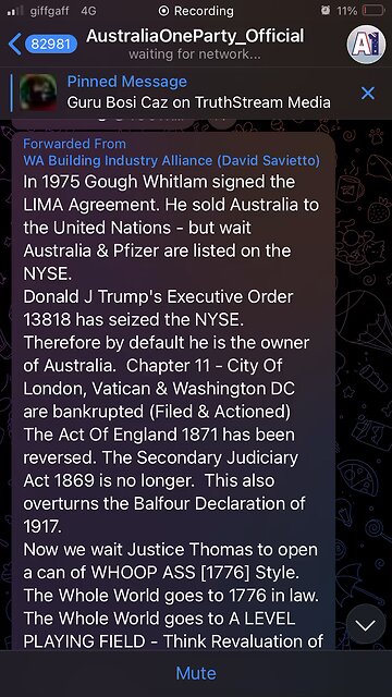 Australia One Patry Ricardo Bosi : Trump executive order 13818