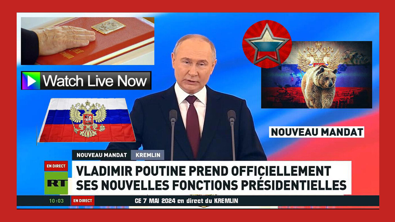 Le "LIVE du JOUR" ! Cérémonie d'investiture de V.POUTINE au Kremlin (Hd 720)